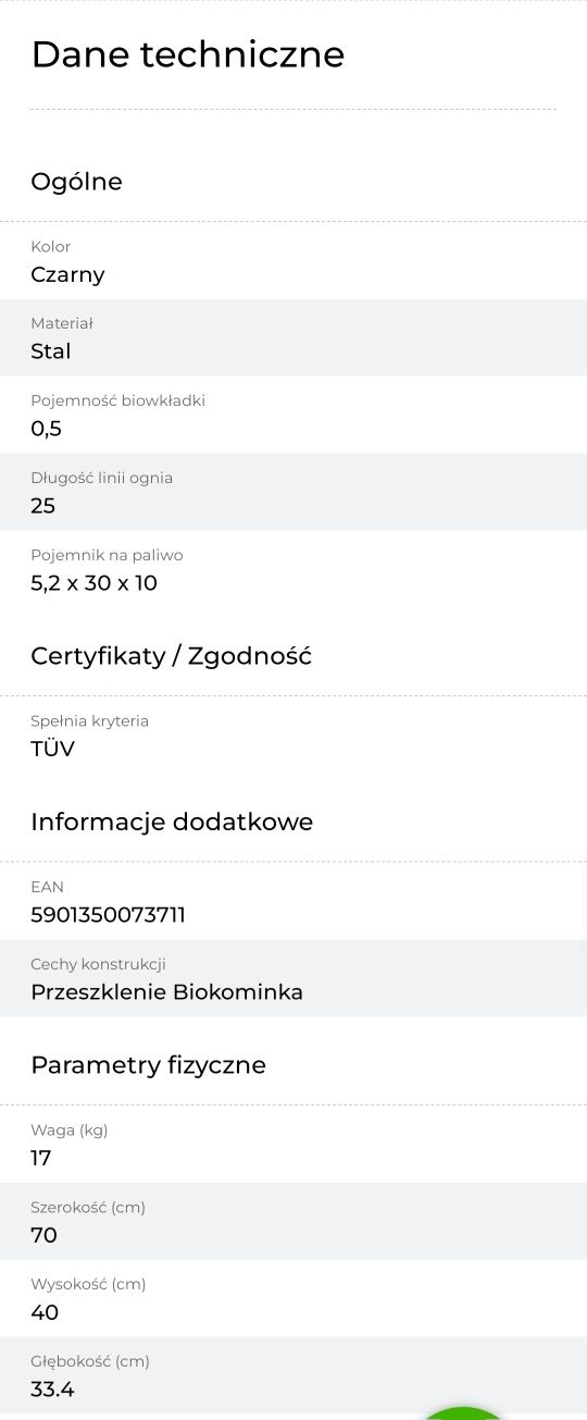 Biokominek wolnostojący ,,Kratki "