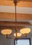 Lampa wisząca Art Deco trójramienna