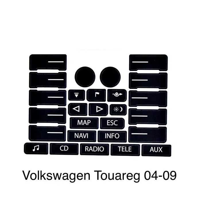 Магнитола Volkswagen Touareg фольцваген  (наклейки на кнопки)