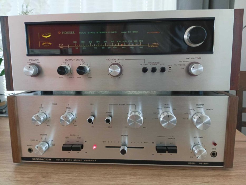 Zestaw stereo Monacor SA-800, Pioneer TX-900