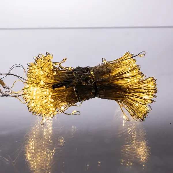 Гірлянда-штора. Білий / жовтий. Додасть чарівності та затишку