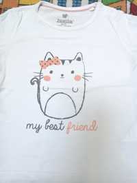 Biała bluzeczka z kotkiem