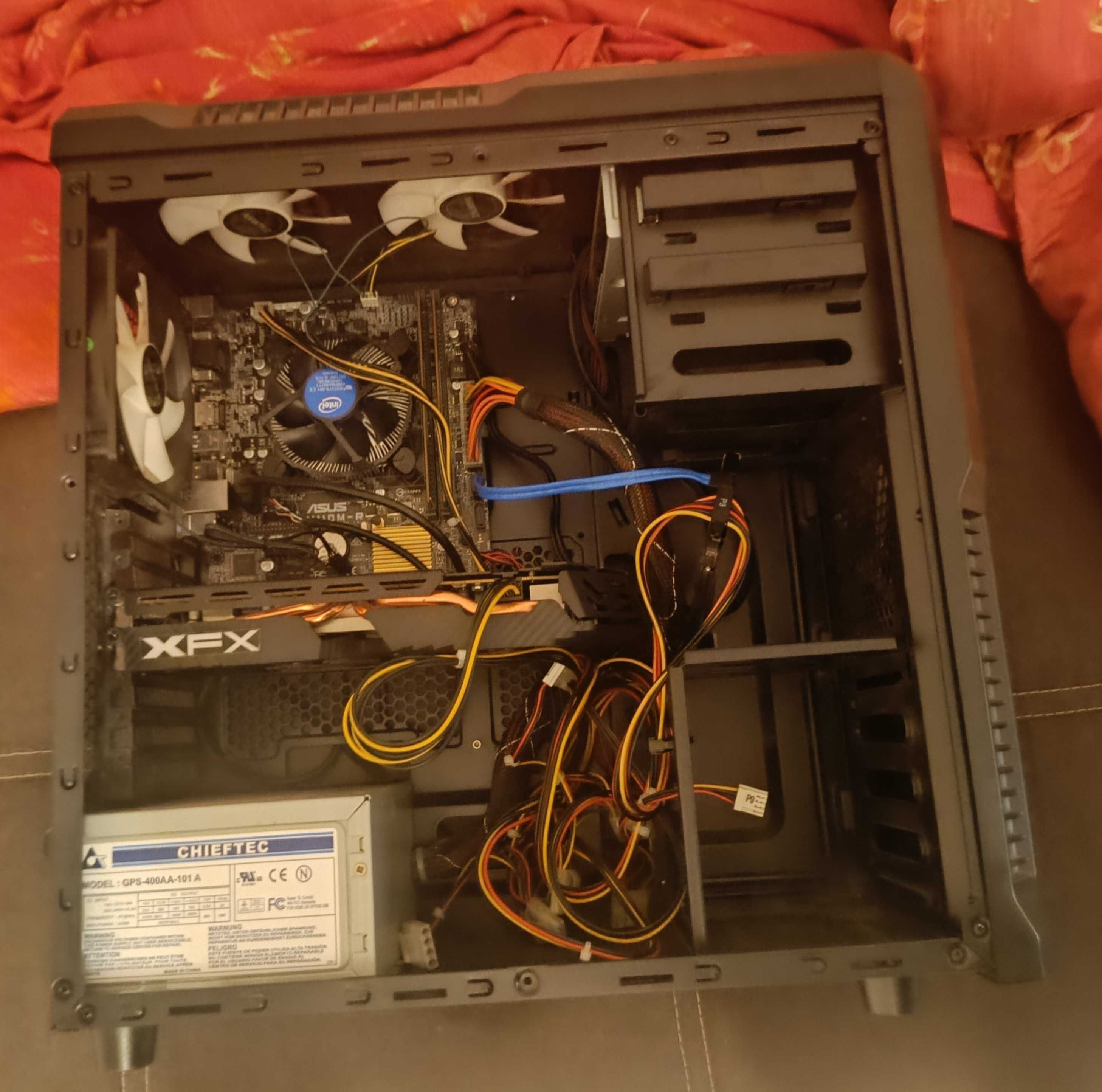 komputer do Gier gamingowy +monitor DDR4 SSD ZALMAN GRAFIKA 8GB PAMIĘĆ