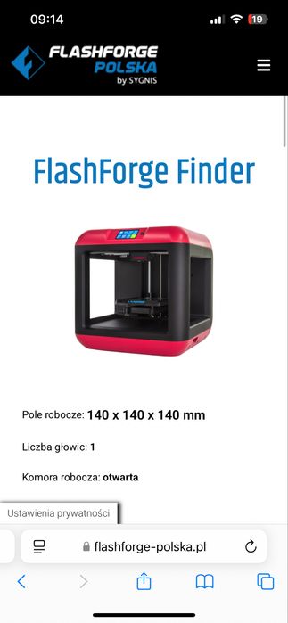 Drukarka flashforge finder