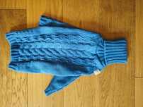 Niebieski sweter ubranko dla psa. Whippet/chart