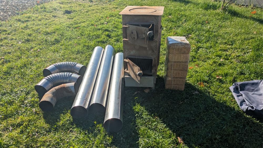 Piec na budowe, koza, szamot