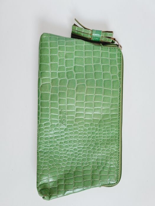 Enny włoska saszetka kosmetyczka portfel Vintage skórzany Bottega