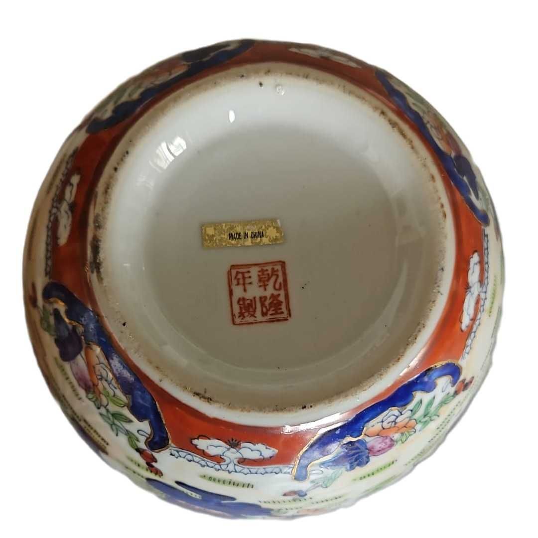 Frasco de gengibre vintage -vaso floral chinês com tampa