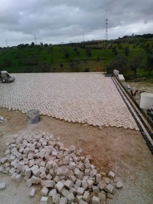 Pedra de calçada portuguesa, pavimento natural - preço m2