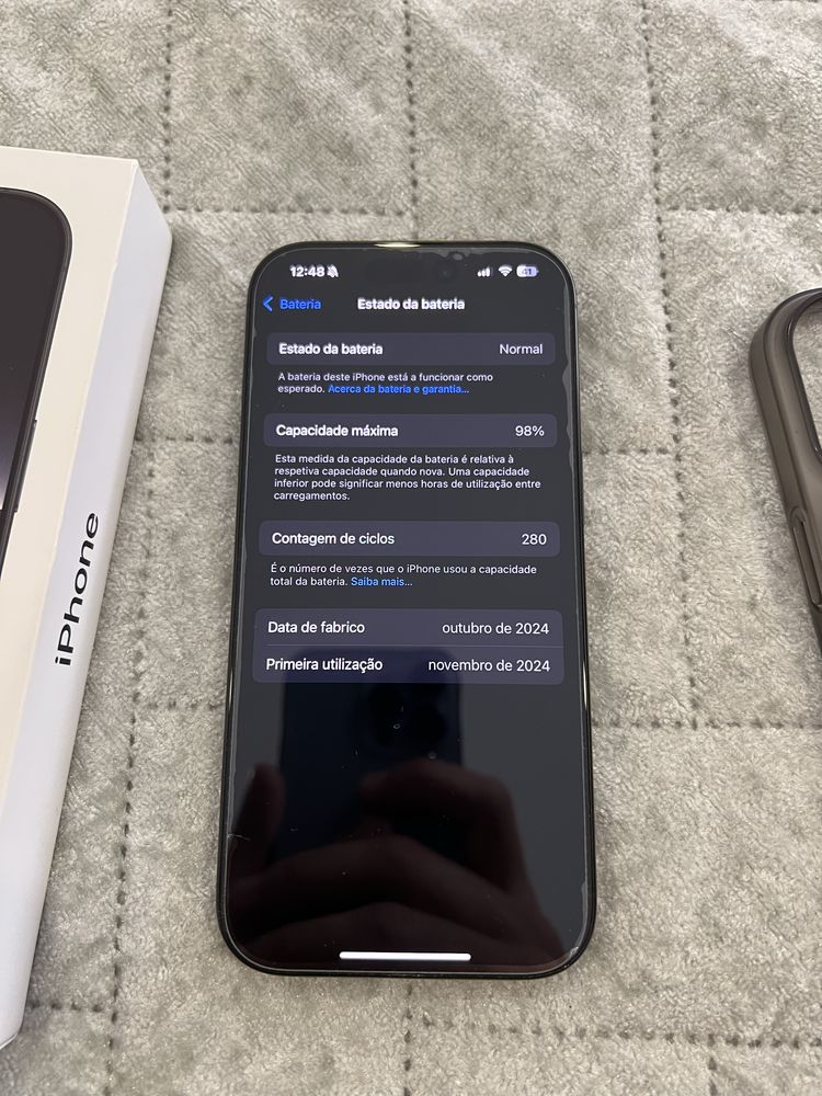 Iphone 16 pro 128gb preto 98% bateria