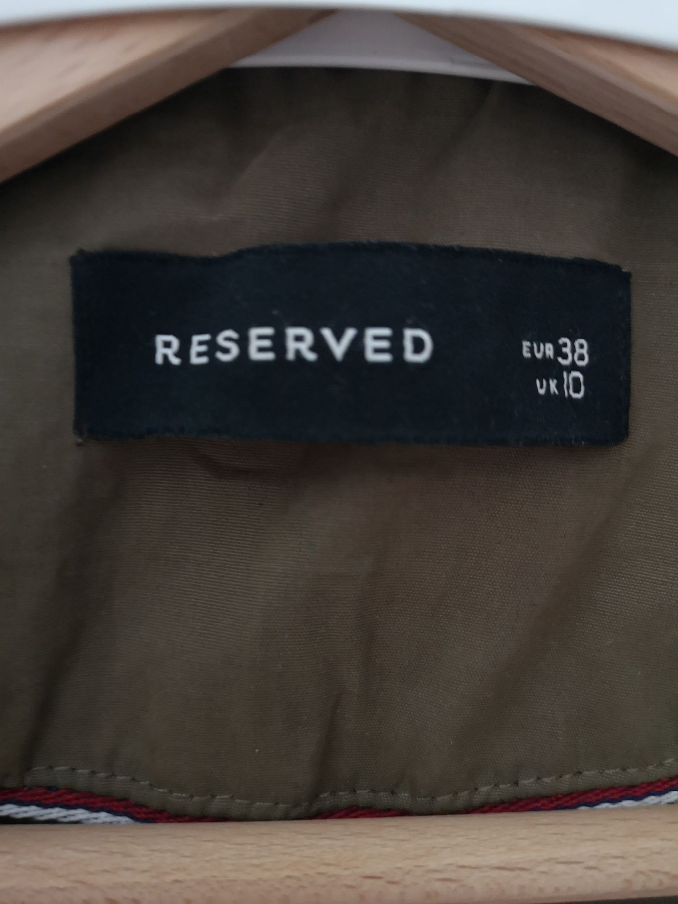 Parka khaki zielona wiosenna wiosna kurtka Reserved 38 M