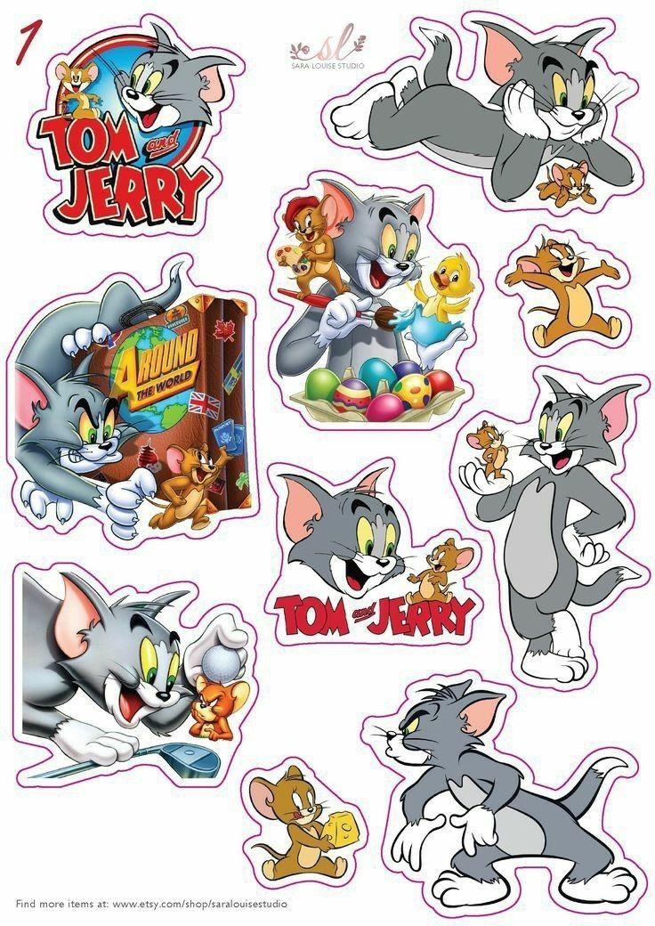 Wydruk jadalny cukrowy waflowy A4 Włoski papier Tom i Jerry
