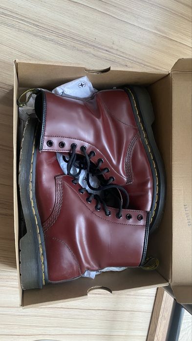 Оригінальні бордові Dr. Martens 1460 cherry red smooth