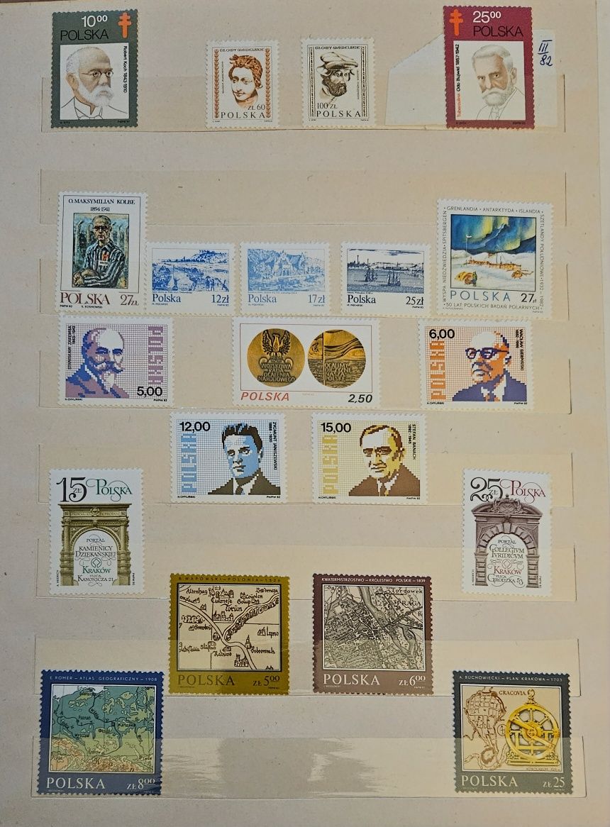 Znaczki pocztowe lata 1982 do 1987