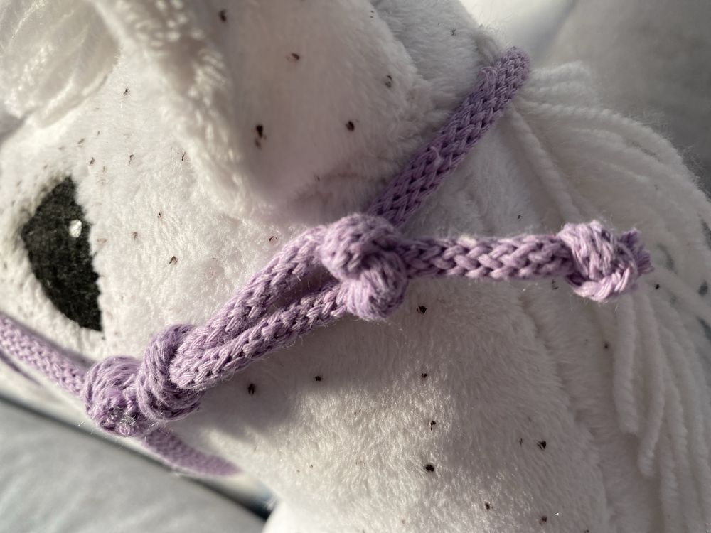 Halter z futerkiem dla hobby horse