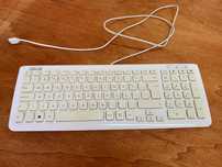 Teclado Asus com fio branco