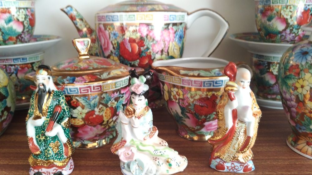 Porcelana Chiński Serwis do herbaty 20 elem. Gratis Gejsza Budda