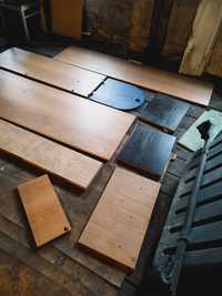 Deski i półki z demontażu mebli
