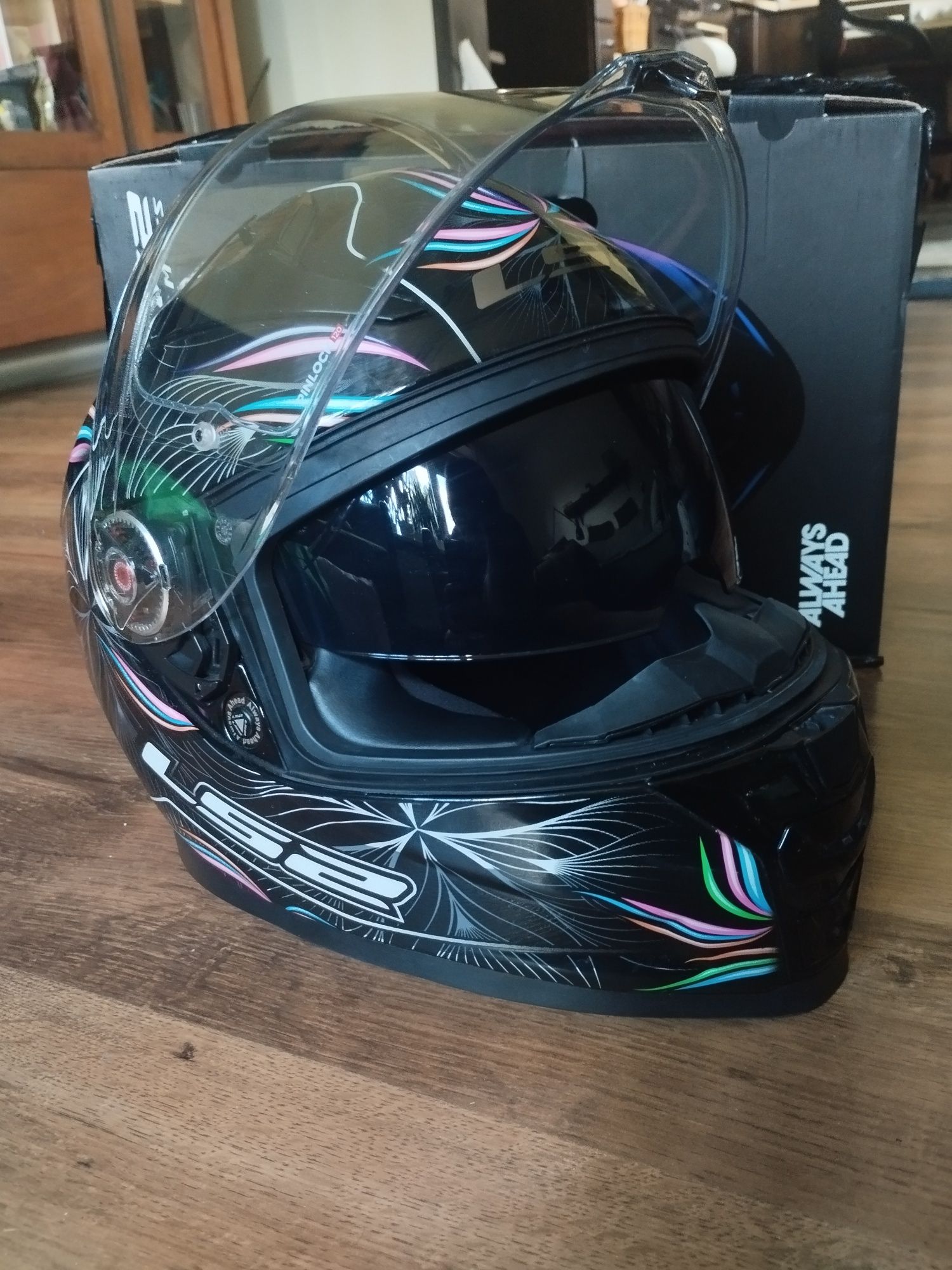Kask LS2 VECTOR II FF811 XS Tropical Czarny-Biały