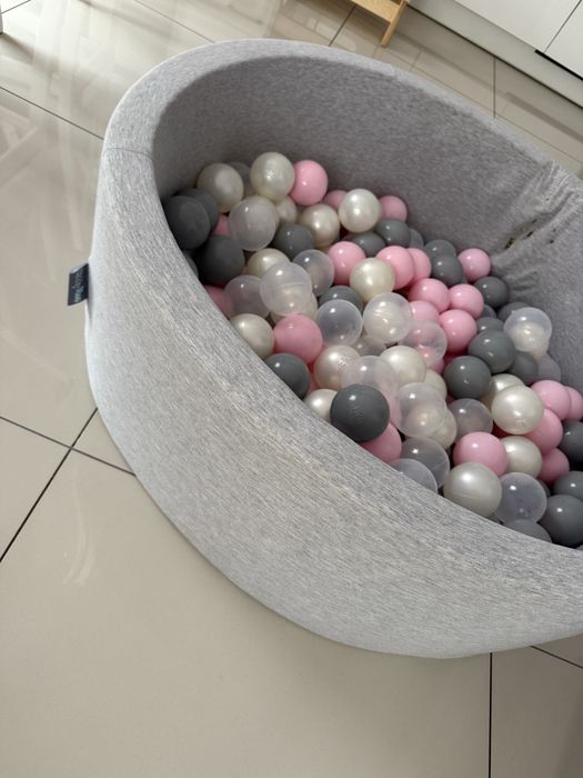 Suchy basen z kulkami Kiddy Moon super stan szary