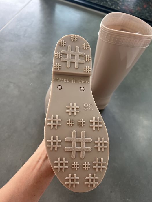 Kalosze poprosze rozm 38 nowe sand beige