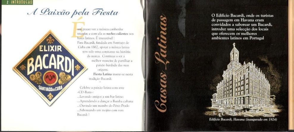 CD “Fiesta Latina” – Bacardi Martini Portugal, Lda - como NOVO!