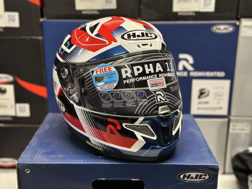 Kask motocyklowy HJC RPHA 11 NECTUS rozmiar S Szyba X2, pinlock!