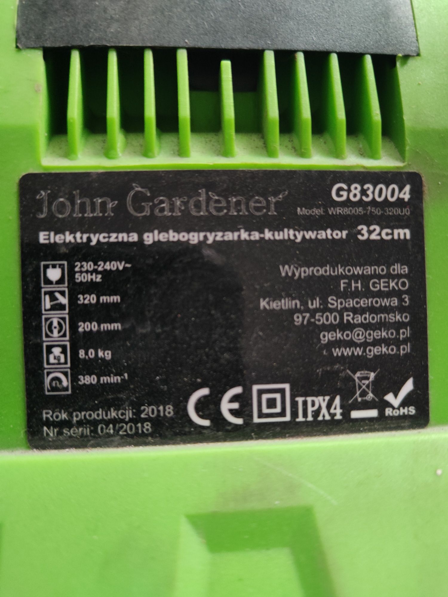Włącznik elektryczny do glebogryzarki