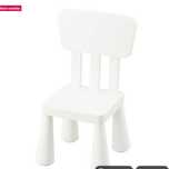Cadeira IKEA Mammut p/criança, interior/exterior/branco