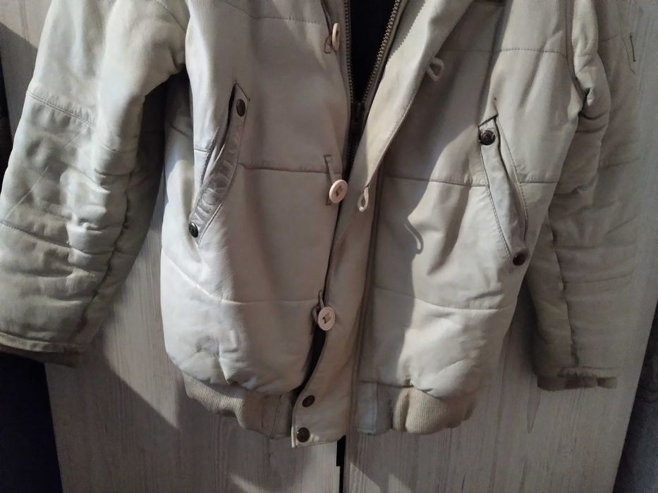 Мужская кожаная  зимняя куртка nikelson air пилот