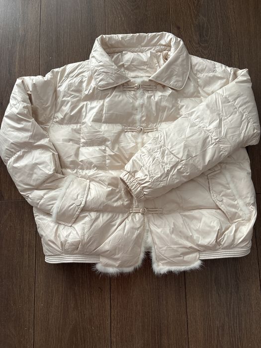 Kurtka Puchowa Nowa krótka rozm.  M/L szampan