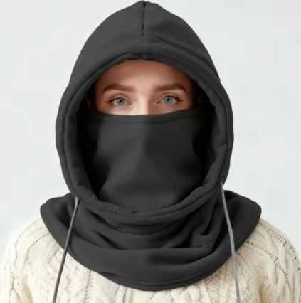 Унісекс зимова балаклава з в’язаним капюшоном
