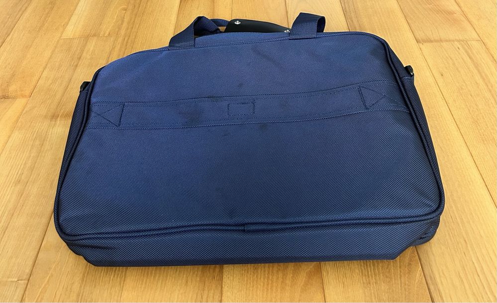 TRUSSARDI JEANS Nowa Torba na laptopa męska, materiał, ciemny granat.