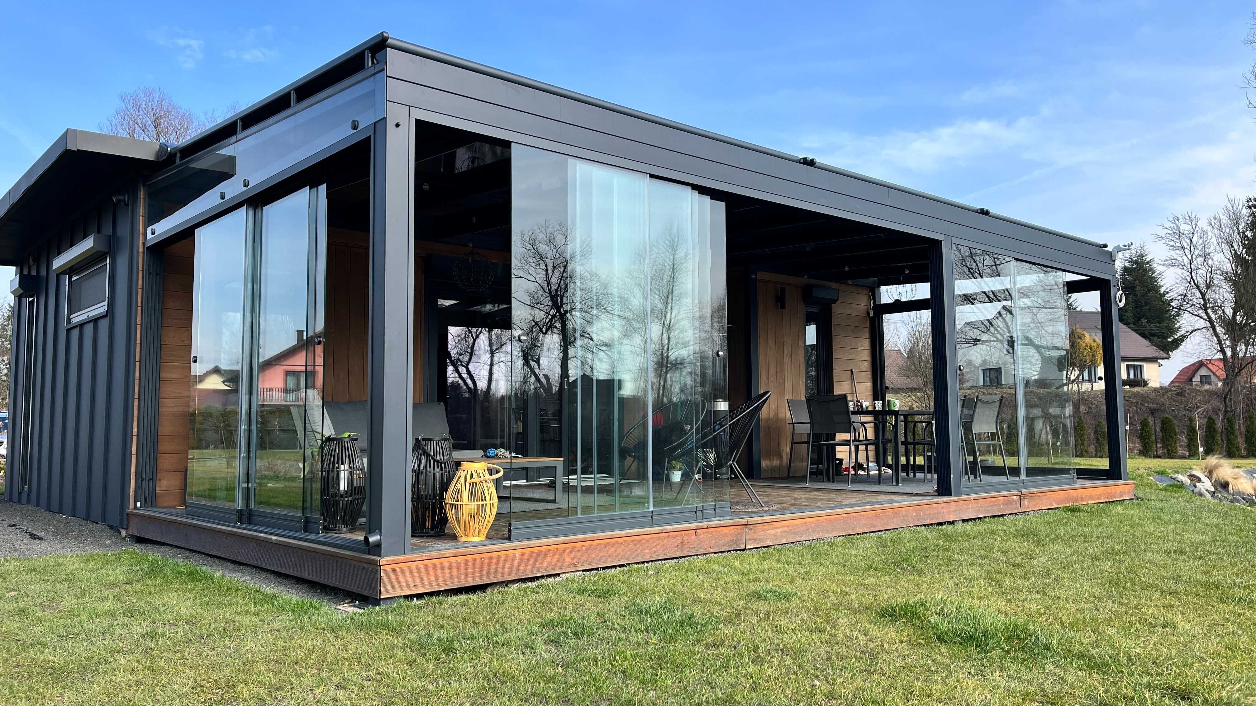 Nowoczesna Zabudowa Tarasu Zadaszenie Pergola, Oranżeria, ogród zimowy