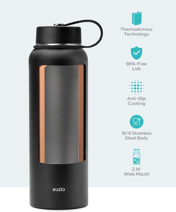 buzio butelka na napoje ze słomką 1180 ml termos bpa free vv
