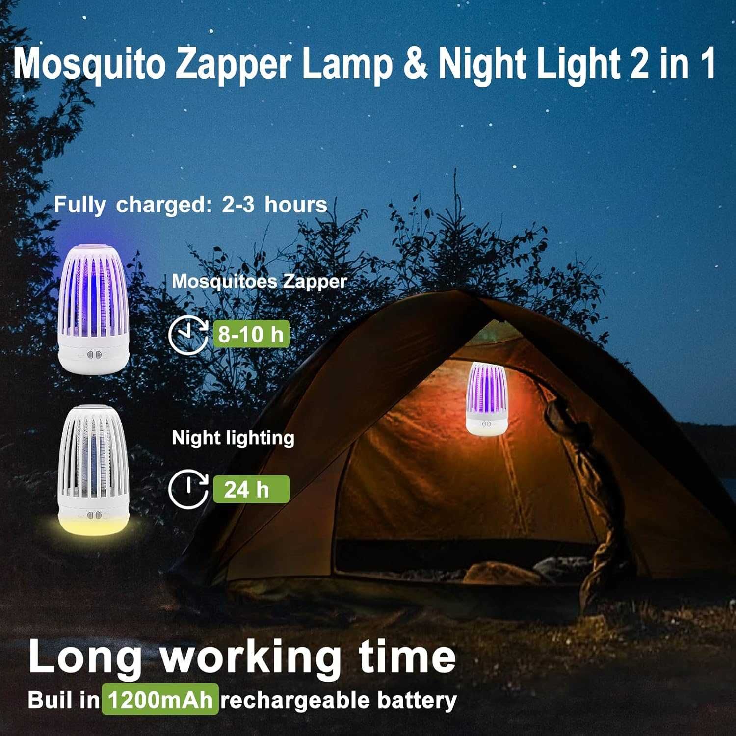Nowa lampa owadobójcza / lamka / pułapka / lampka nocna / 2w1 !9174!