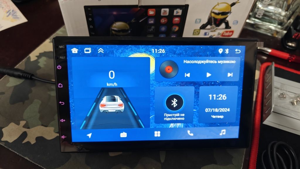 Продам нову автомагнітолу 2DIN 7", IPS, 4 ядра, 2 ГБ/32 ГБ, Android 14
