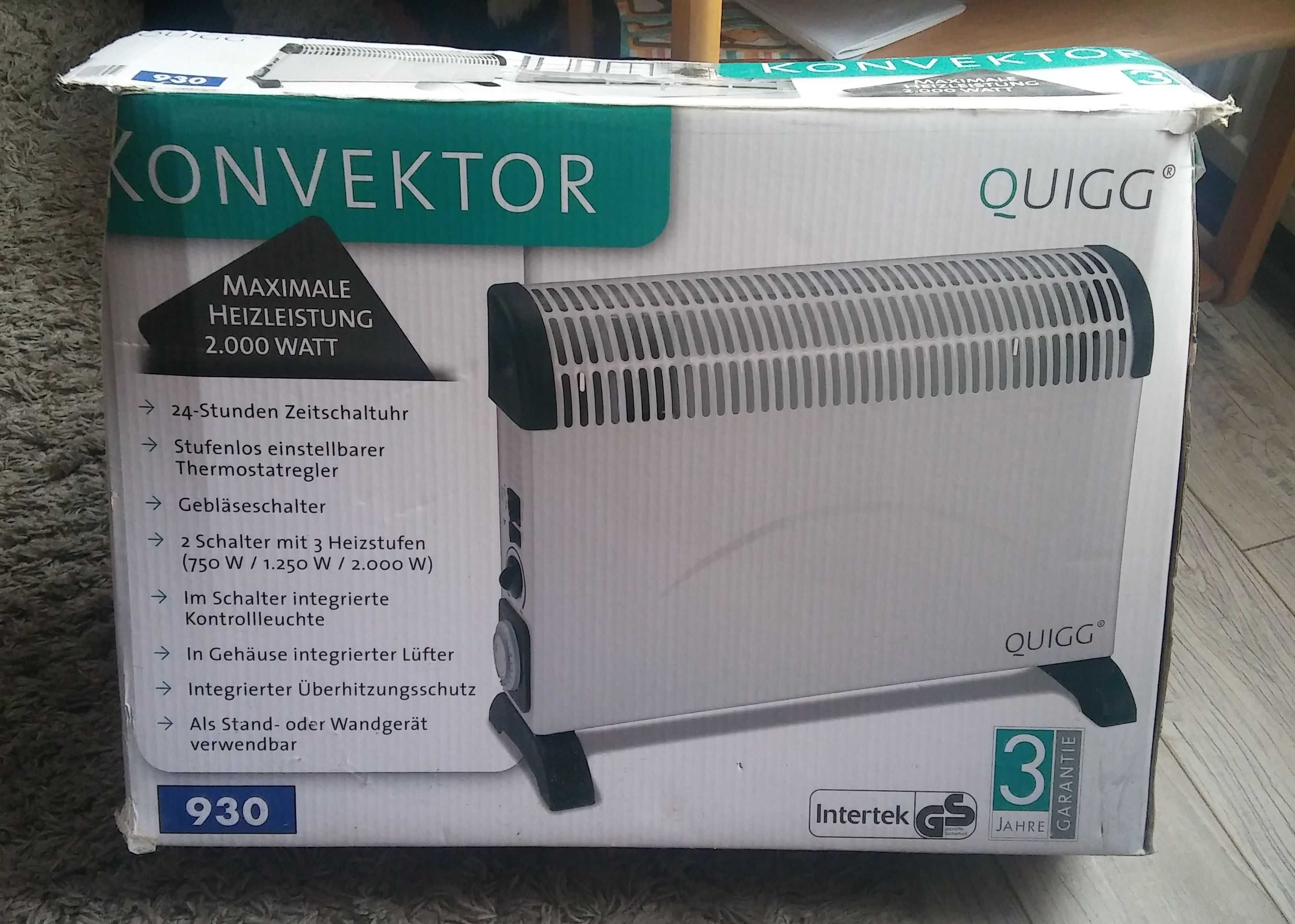 GRZEJNIK Elektryczny KONWEKTOROWY z Wiatrakiem max.2000W