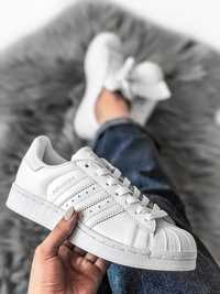 Женские кроссовки Adidas superstar white original нюанс