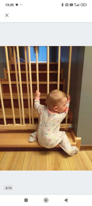 Bramka, ochronna barierka zabezpieczająca 102-282cm :75 cm