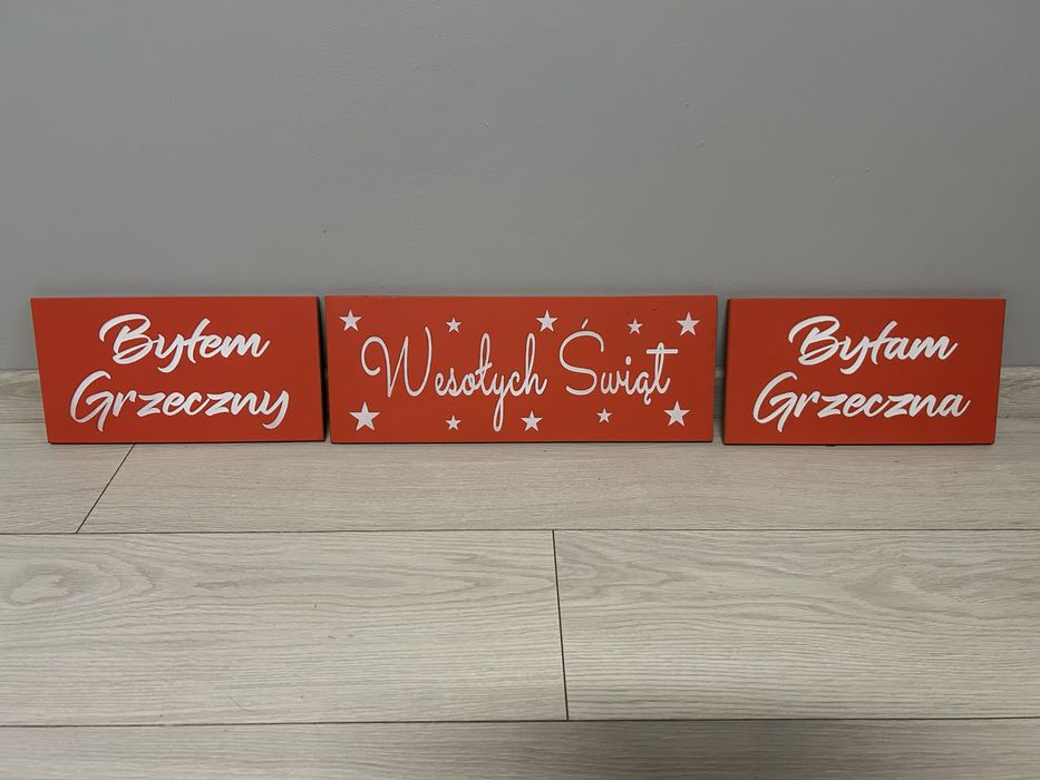 Zestaw tabliczek do sesji świątecznych