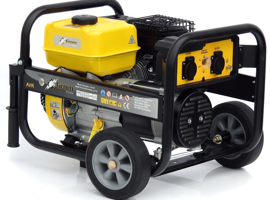 Agregat jednofazowy Grom A170F 3.6KW moc prądnicy, miedziana