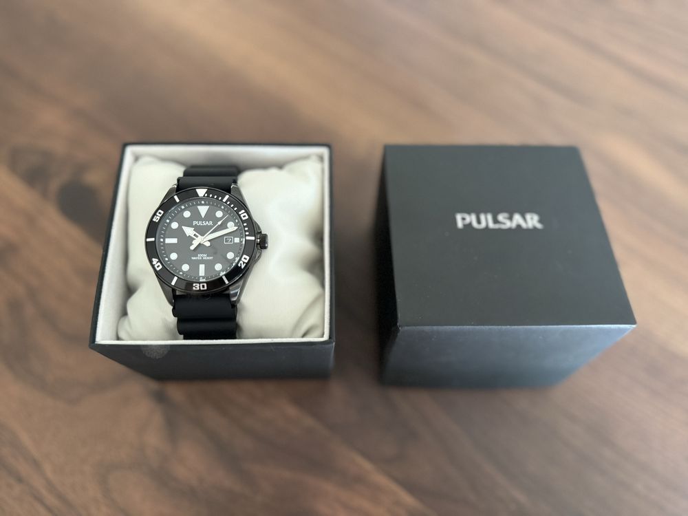 Zegarek męski Pulsar diver style WR100 all black