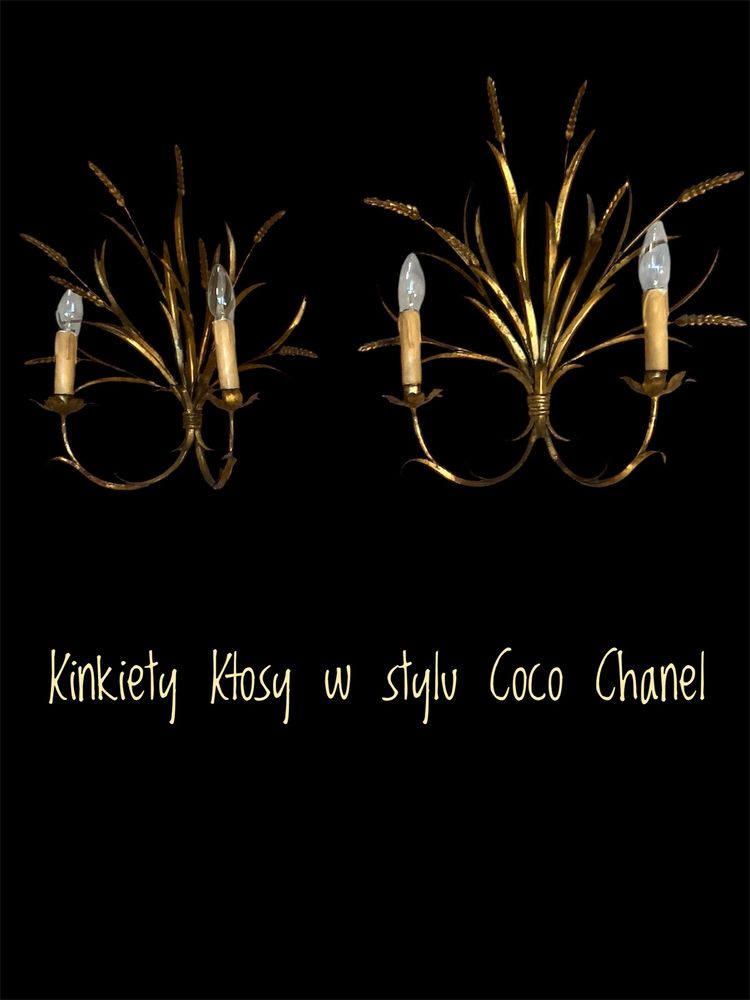 Kinkiety inspirowane Coco Chanel w stylu Holywood Regency