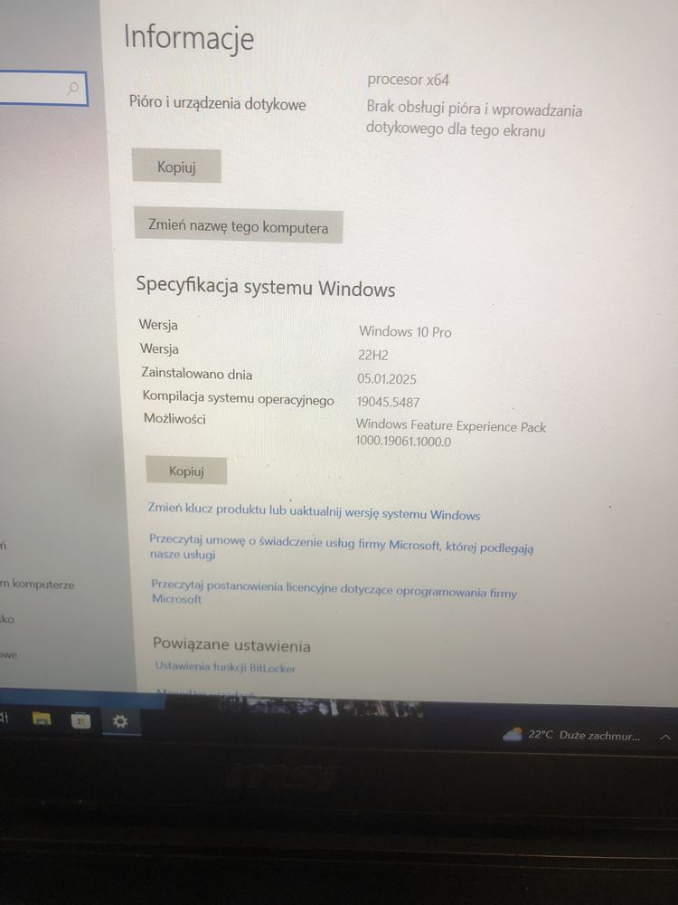 Laptop MSI MS-16J5