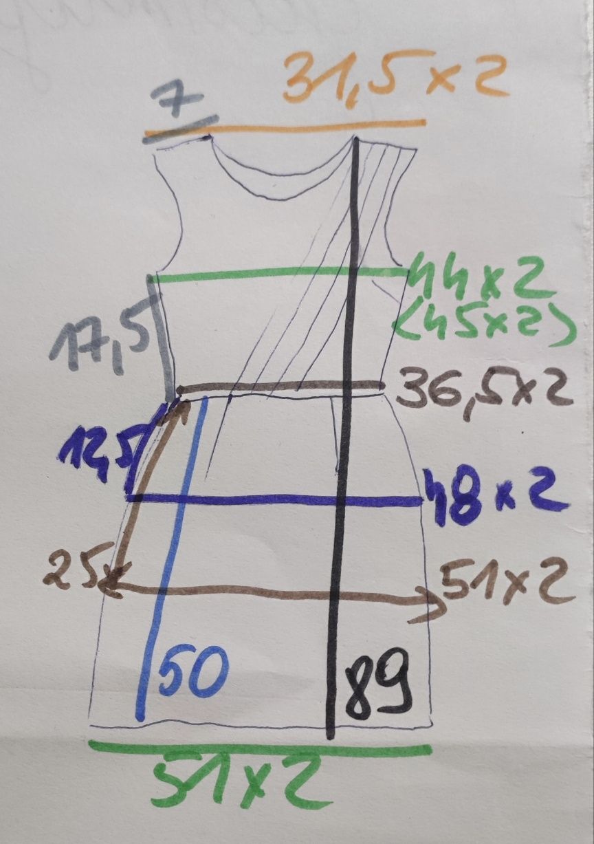 Sukienka motyle biust 44x2 M motyle kolorowa zakładki na przodzie lato