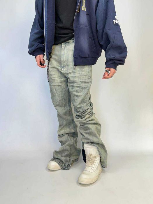 Rick Owens DRKSHDW flared jeans джинси голубі джинсі клеш кльош штаны.