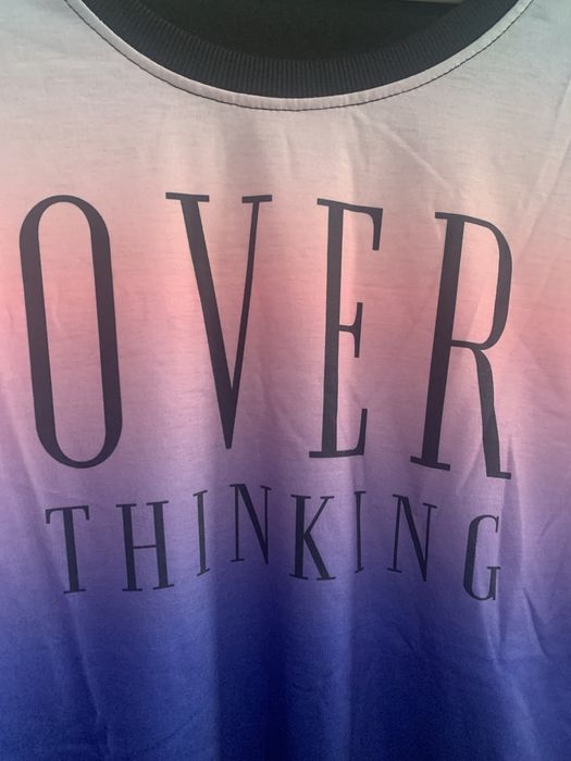 Bluza damska slogan z napisami rozmiar 46 ombre nowa