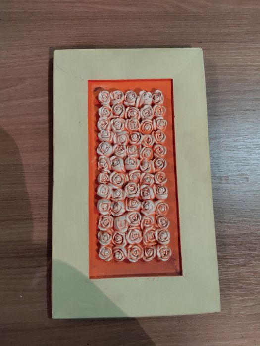 Декоративная доска, картина из глины