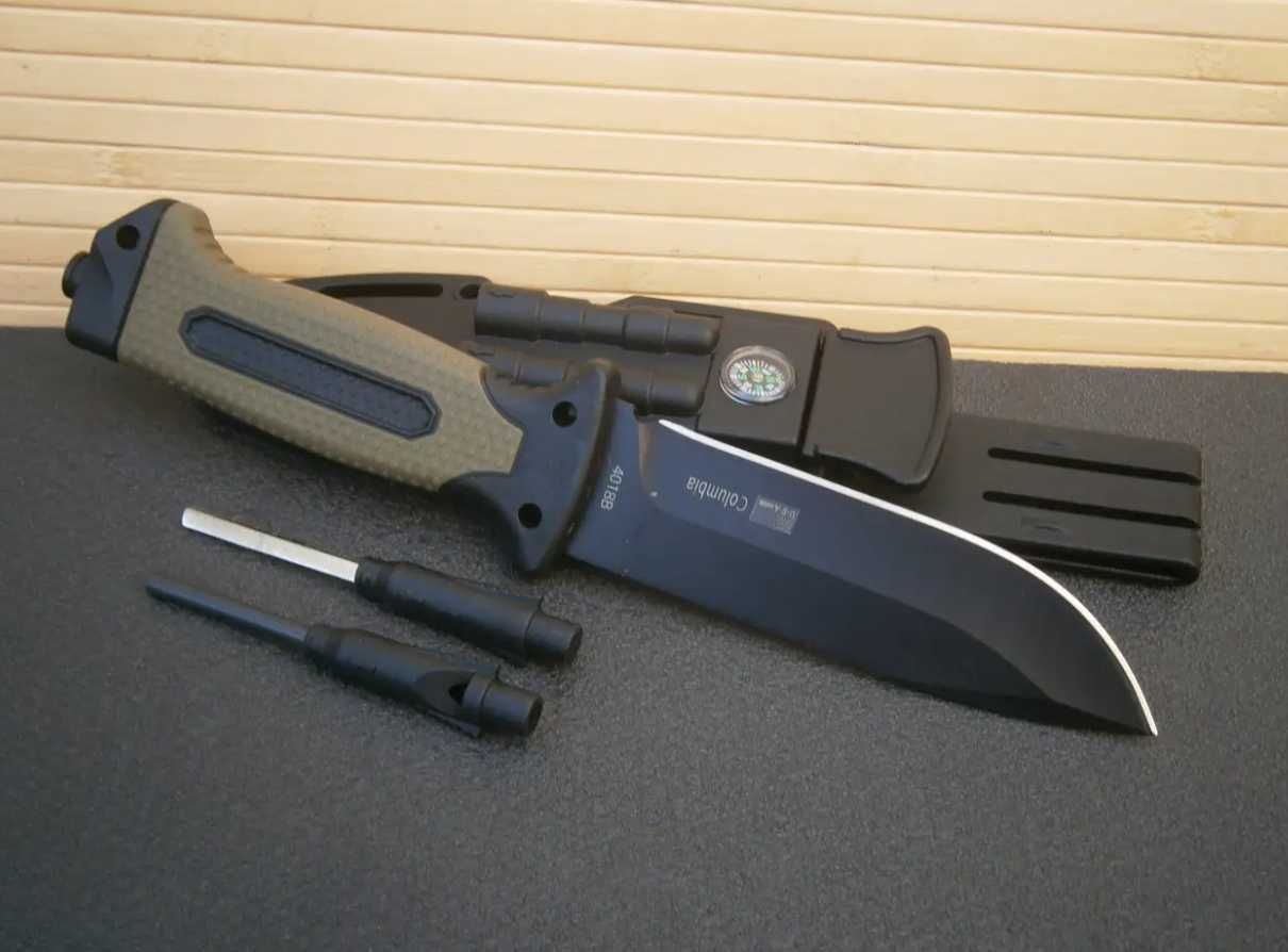 Тактичний нож Columbia мисливський 4в1, туристичний ніж bgok 27см
